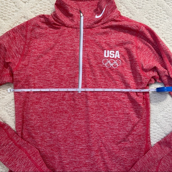 USA Olympic Nike Womens Dri-Fit Heathered Element 1/2 Zip, Size Small - Picture 4 of 9
